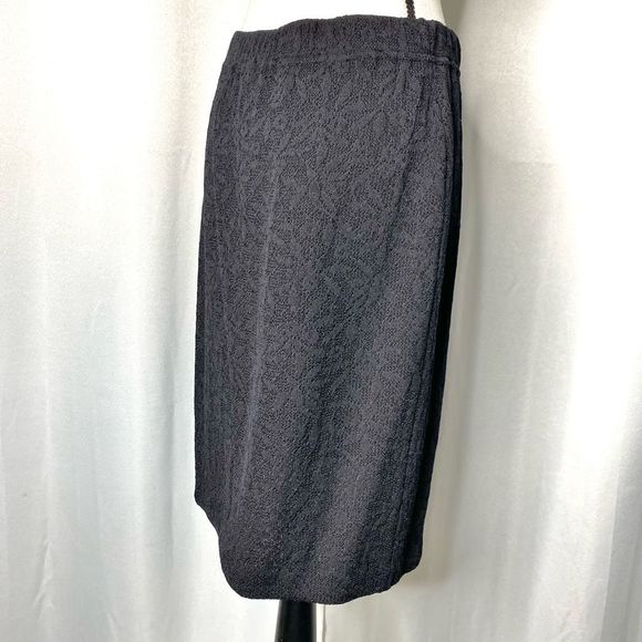 St. John Black Skirt Lace Overlay Women’s - Picture 2 of 6